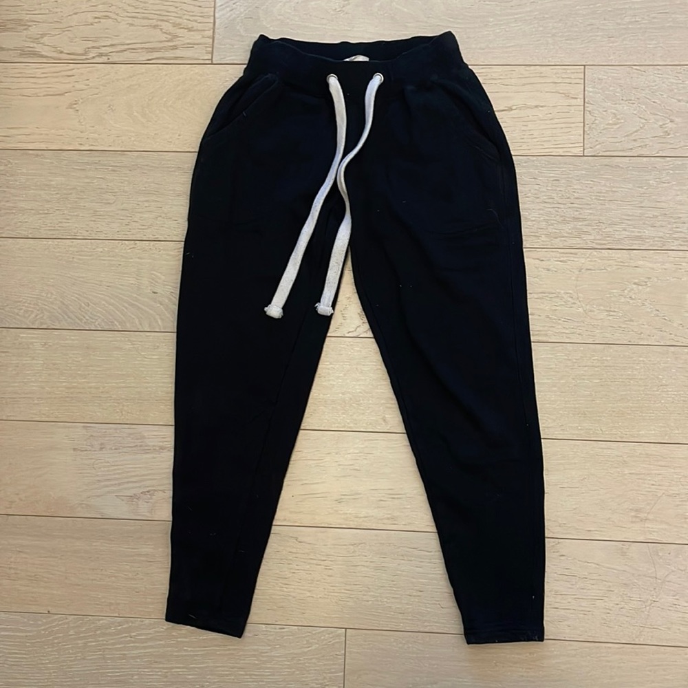 Black drawstring joggers size s